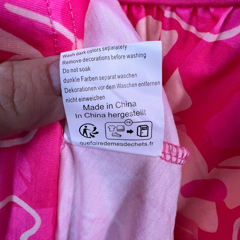 Grace Karin Pink Floral Maxi Dress XL Empire Waist Smocked Back Pockets Stretch - Picture 8 of 8